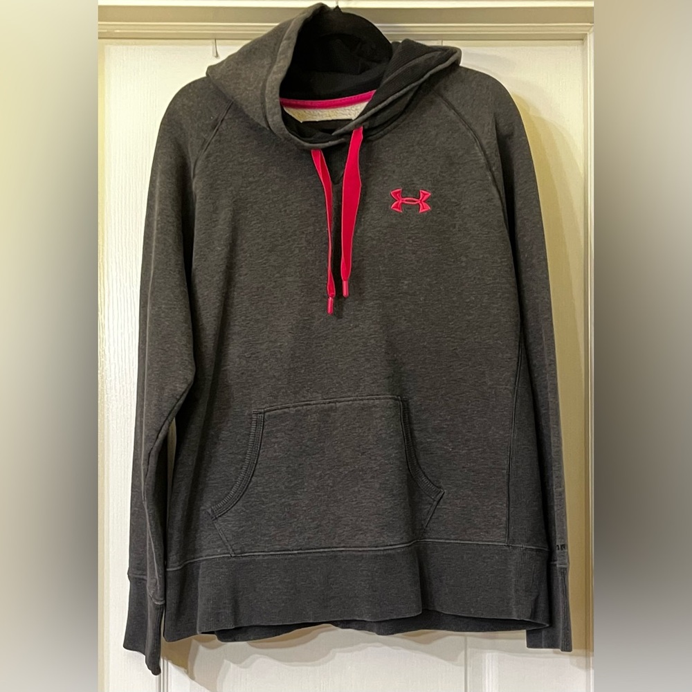 Under Armour Women's Gray Hoodie with Pink Accents